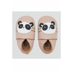 Bobux - Girls Pink 'Peace Panda' Soft Sole Shoes